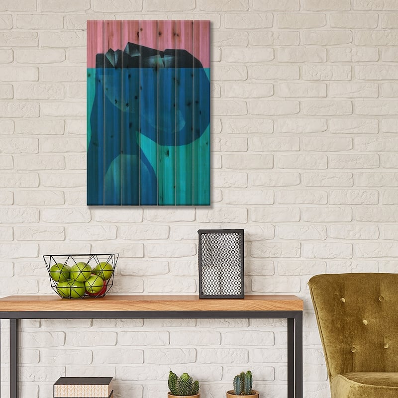 Peace in Water Print On Wood by VCalvento - Multi-Color