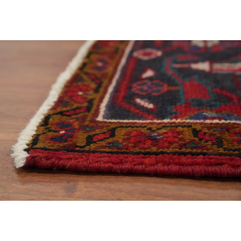 Hand Knotted Oriental 100% Wool Carpet Traditional Medallion Red Heriz Area Rug - 11' 7'' X 8' 11''