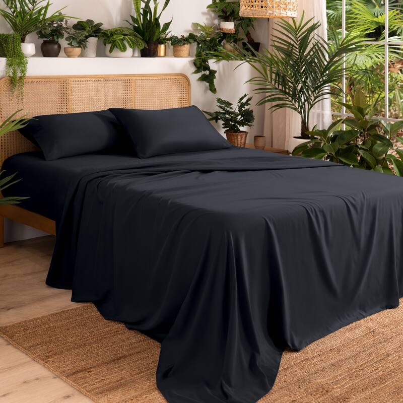 Ivy Union Microfiber Sheet Set - Deep Pocket - Twin - Black