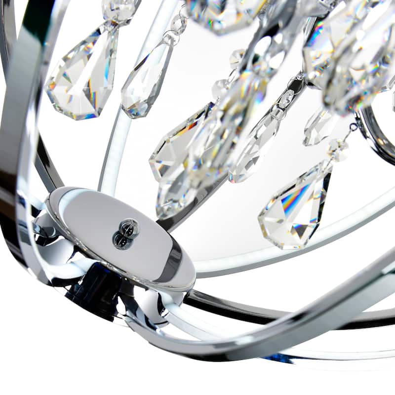 Abia 5 Light Up Chandelier With Chrome Finish