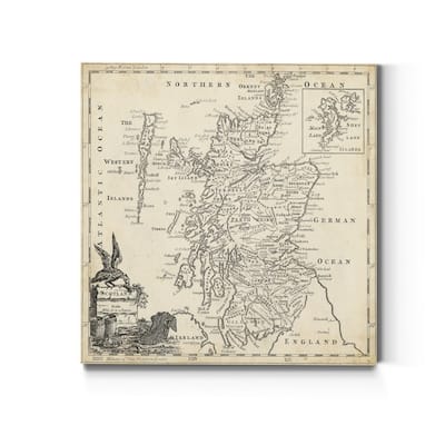 Map of Scotland -Premium Gallery Wrapped Canvas