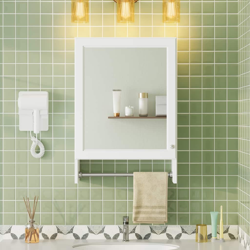Brixton 20" Modern Wall-Mounted Medicine Cabinet with Adjustable Shelf, Soft Close HD Mirror & Integrated Towel Bar by GDFStudio