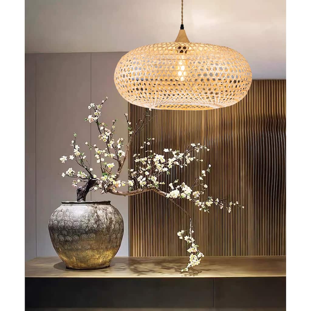 Wicker Rattan Pendant Light