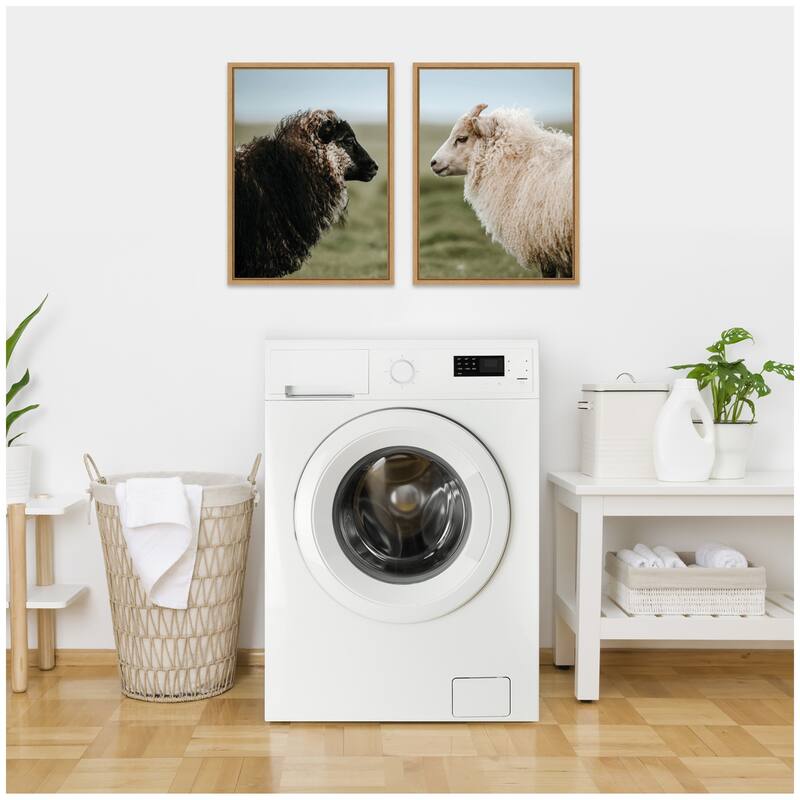 Kate and Laurel Sylvie Sheeply in Love Framed Canvas Art Set by Michael Schauer