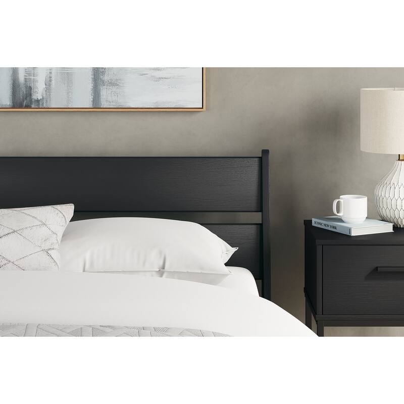 Signature Design by Ashley Socalle Black Panel Platform Bed