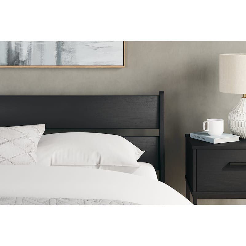 Signature Design by Ashley Socalle Panel Headboard - Black - Queen