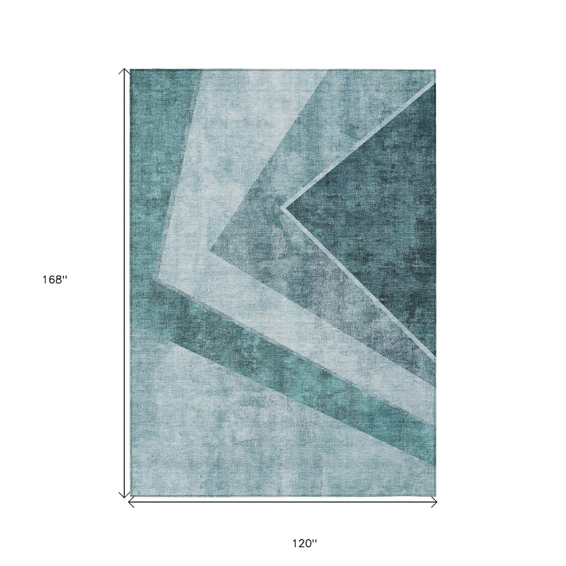 HomeRoots Geometric Transitional Rectangle Outdoor Rug