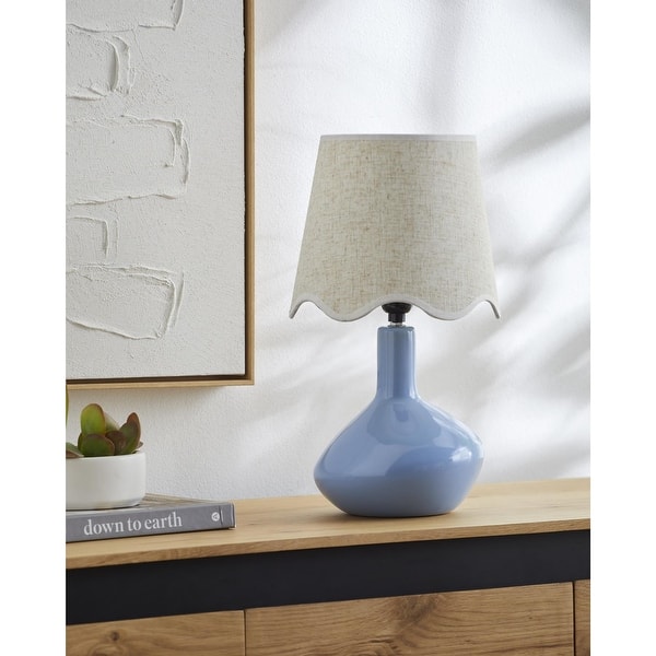 Livabliss Aviara Rustic Accent Table Lamp - Blue/Grey