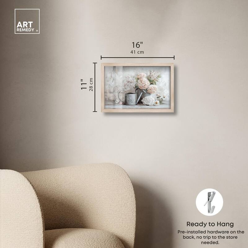 Can and White Blooms Shadowbox by Art Remedy