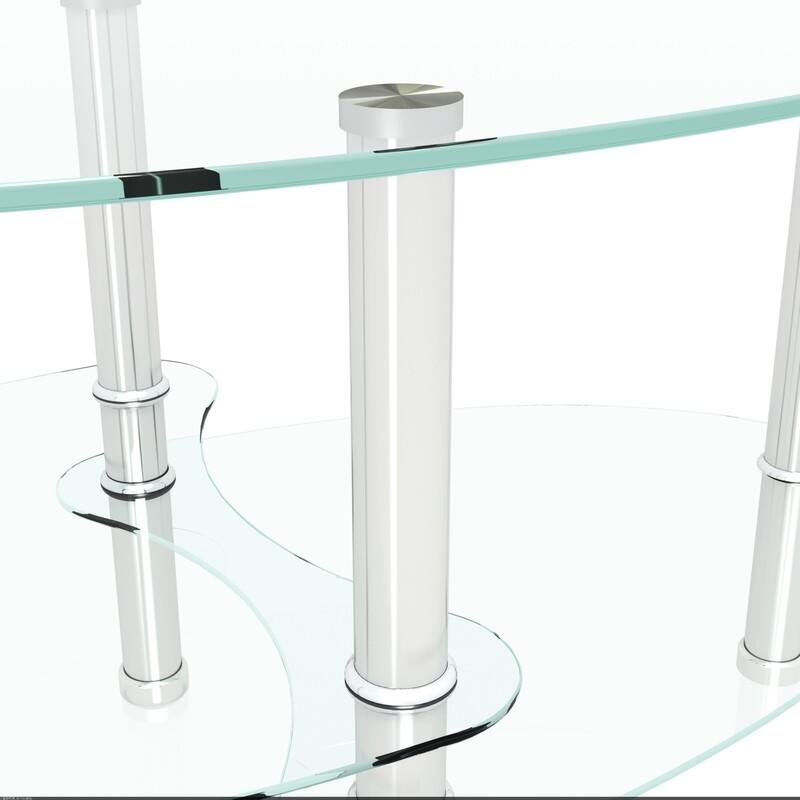 Oval Glass Coffee Table