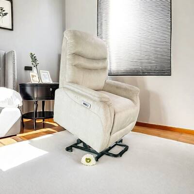Comfortable Electric Lift Chair, Made Of High-grade Leather, Provides Full Body Support And Convenient Remote Control Operation