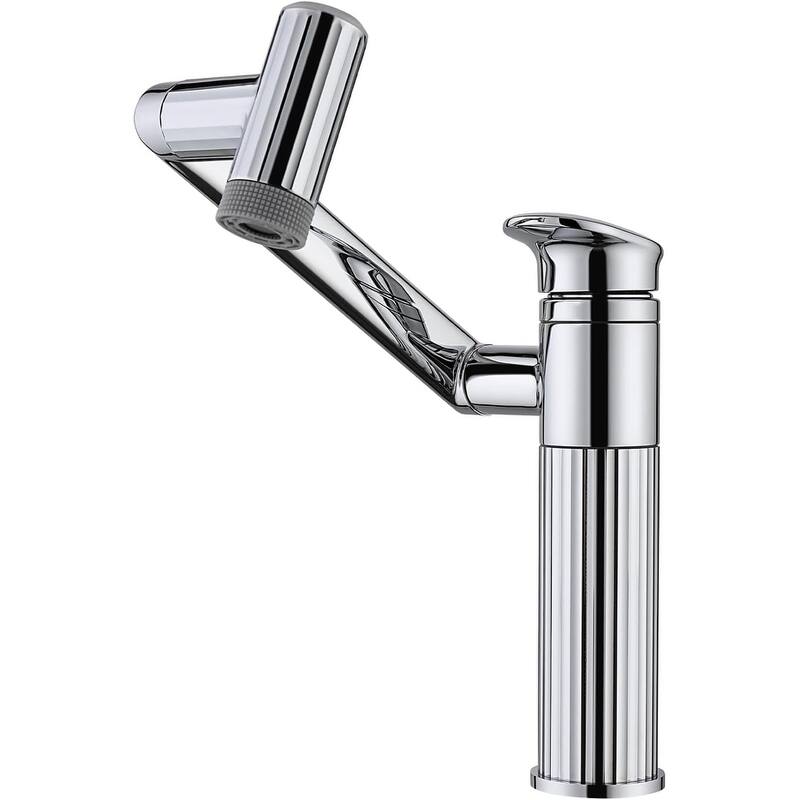 Lefton Rotatable Bathroom Faucet with Temperature Display in Fahrenheit with 2 Water Modes, BF2208-PRO - Chrome
