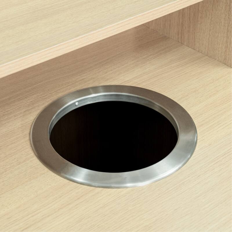 Commercial Grade Wooden Tray Top Trash Enclosure with Drop Hole