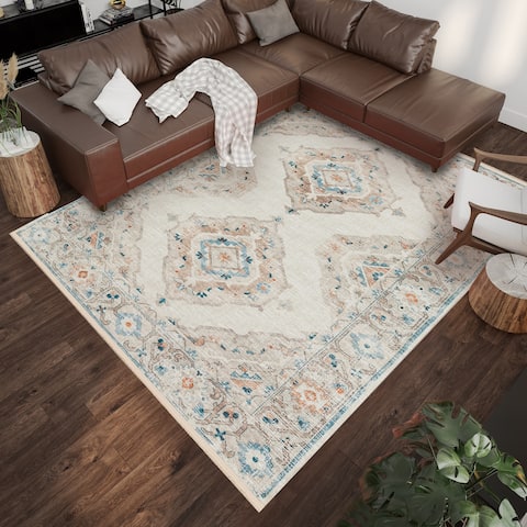 Addison Sterling Heriz Medallion Power Loomed Area Rug