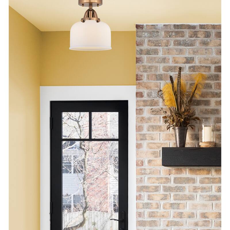 Innovations Lighting Nouveau 2 Bell - 1 Light 8" Semi-Flush Mount