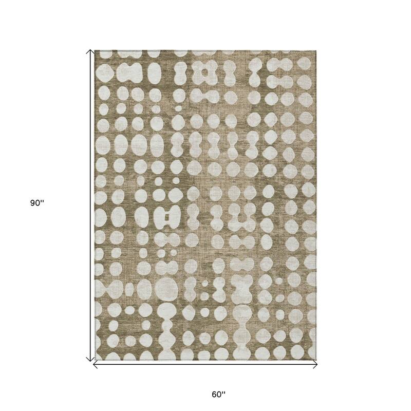 HomeRoots Abstract Transitional Rectangle Outdoor Rug