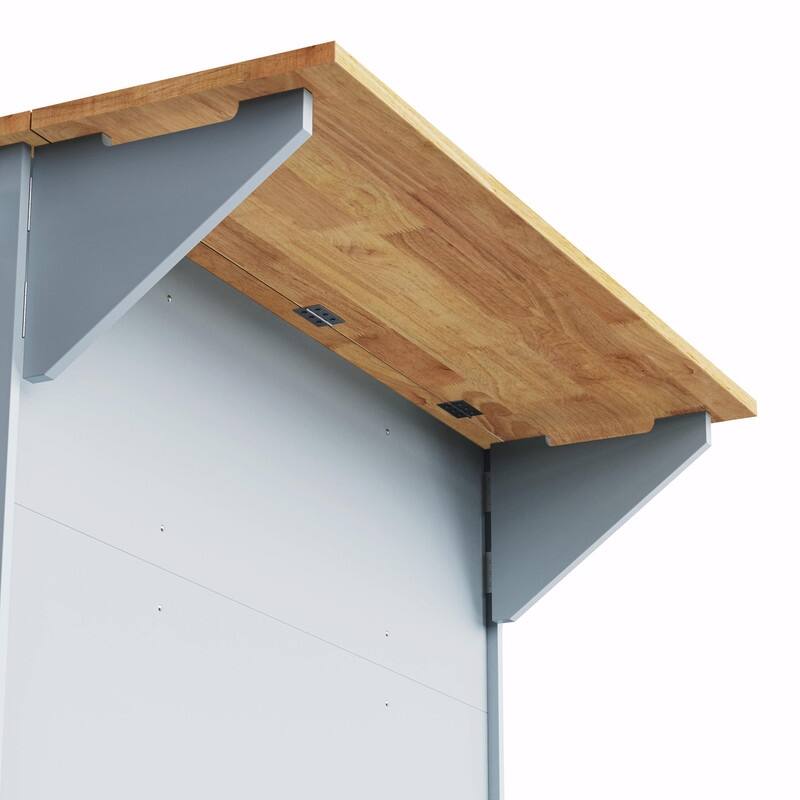 54" Rolling Kitchen Island Cart with Rubberwood Drop Leaf, 4 Doors & 3 Drawers