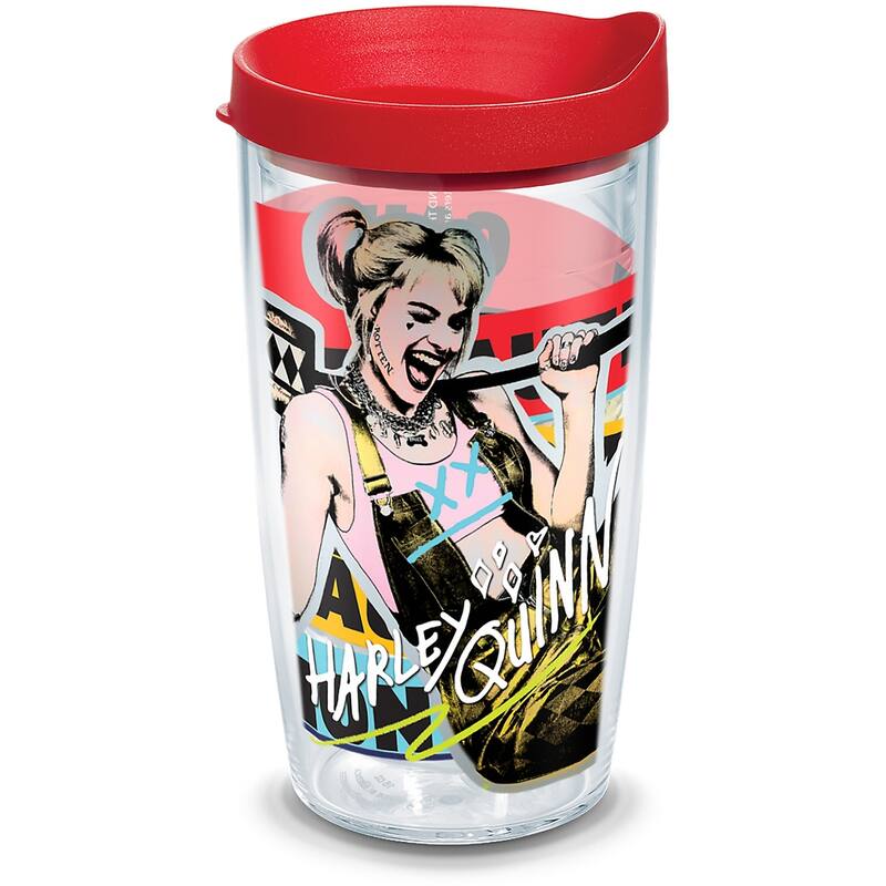 Tervis DC Comics Birds of Prey Harley Quinn Made in USA Double Walled Insulated Travel Tumbler, Classic - 16oz