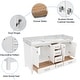 preview thumbnail 10 of 12, Nephelily 60 inch Transitional White Bathroom Vanity, Double Sinks