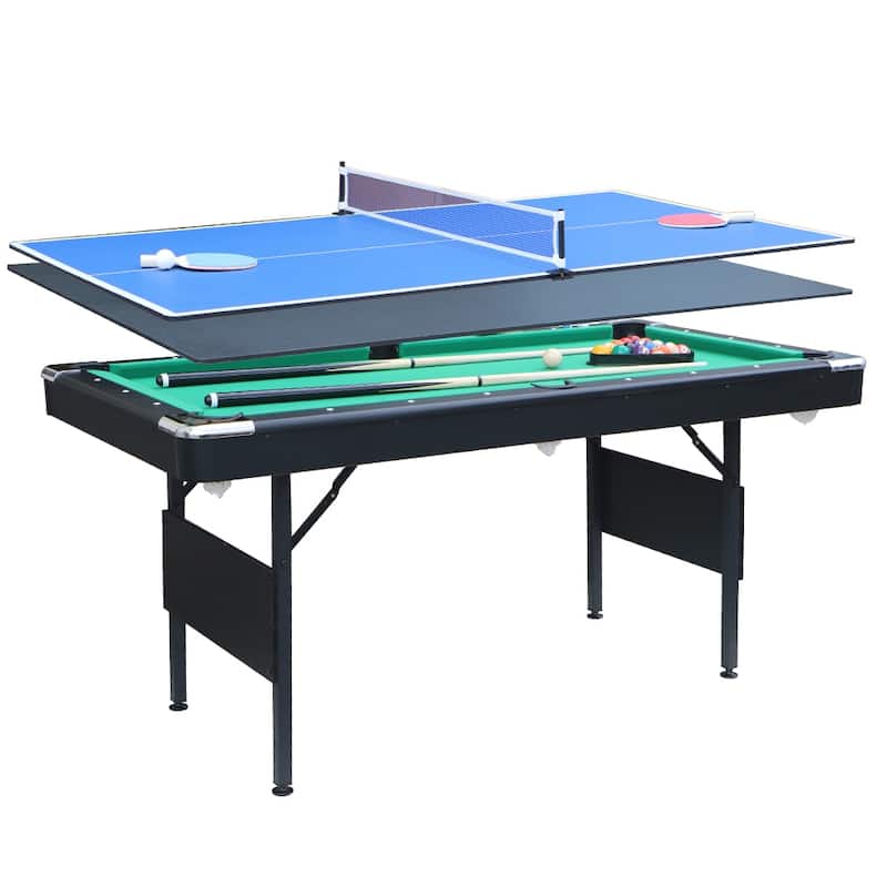 65.7" Portable 3-in-1 Game Tables,Pool,Ping Pong,Tabletop for Home - N/A