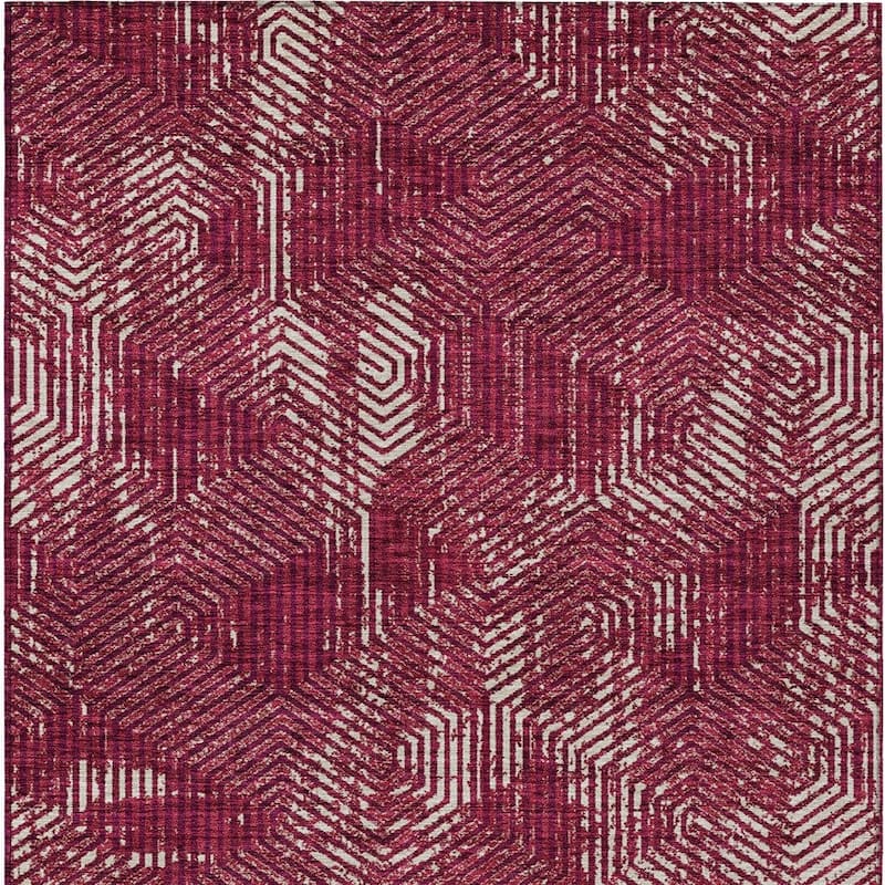HomeRoots Geometric Transitional Rectangle Outdoor Rug