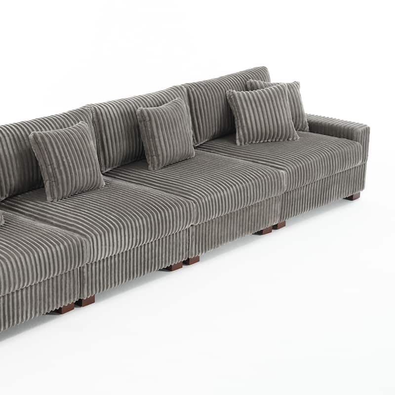 Anne 150" W Oversized Upholstered Modular Sectional Sofa