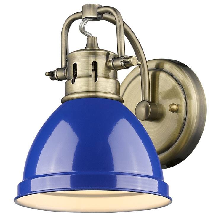 Golden Lighting Duncan Single Light 9" Tall Bathroom Sconce