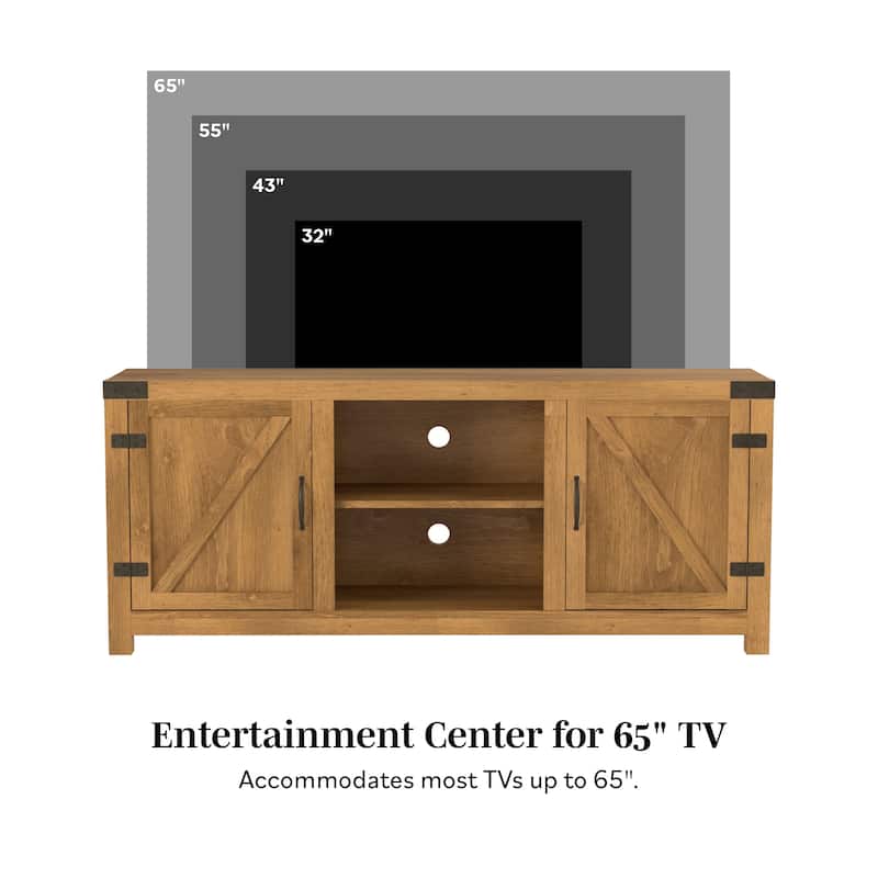 Middlebrook Firebranch 58-inch Barn Door TV Stand