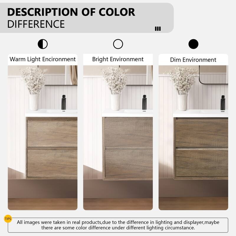 NebulaSky 60/ 72/ 84 in Wall Mounted Double Sink Bathroom Vanity with Engineered Stone Top Combo Cabinet Vanity Set