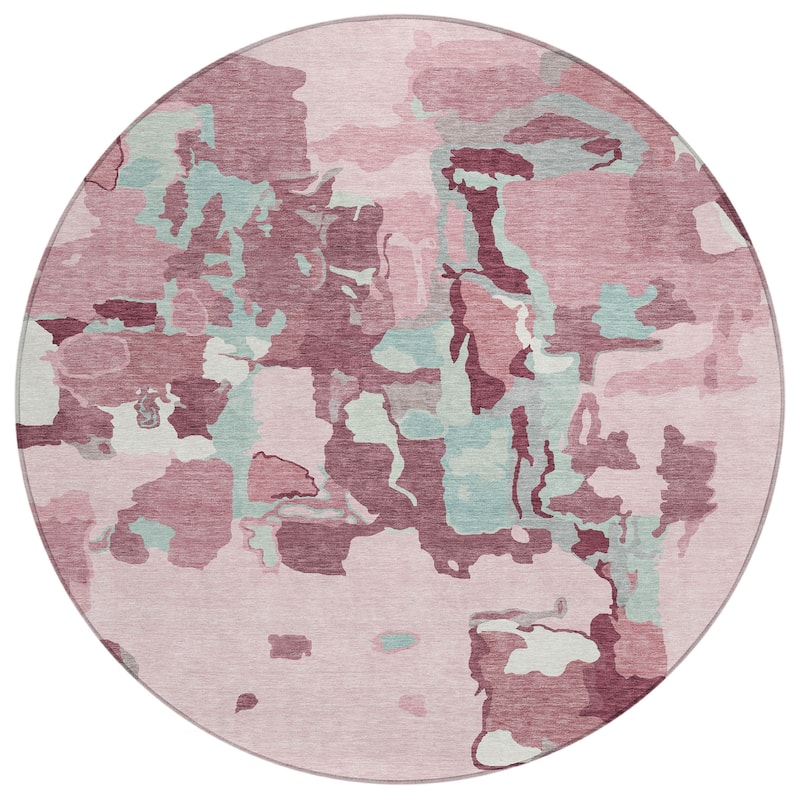 Machine Washable Indoor/ Outdoor Abstract Glam Chantille Rug