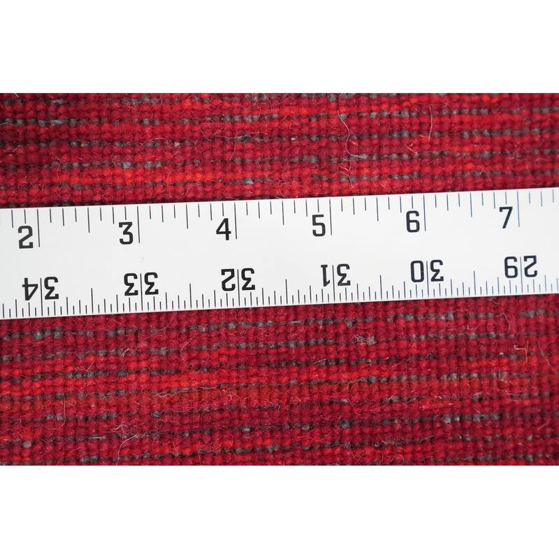 Hand Knotted Oriental 100% Wool Carpet Tribal Animal Pictorial Red Gabbeh Area Rug - 8' 1'' X 5' 5''