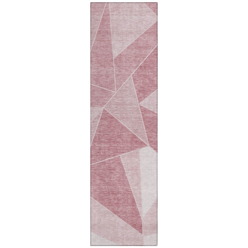 Machine Washable Indoor/ Outdoor Chantille Contemporary Mosaic Rug