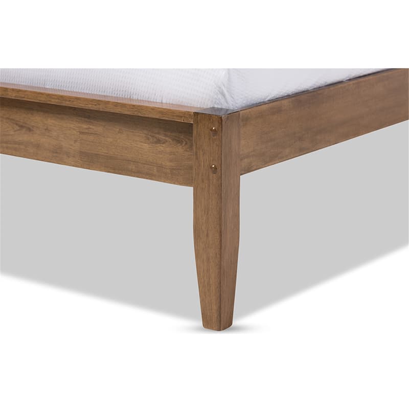 King Size Platform Bed Wood Slat Headboard Modern Design Bedroom Furniture