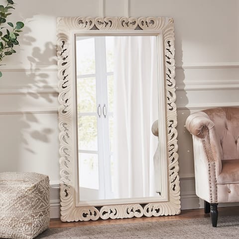 Ravalli Traditional Handcrafted Standing Mirror by Christopher Knight Home - 36.00" L x 1.75" W x 58.00" H