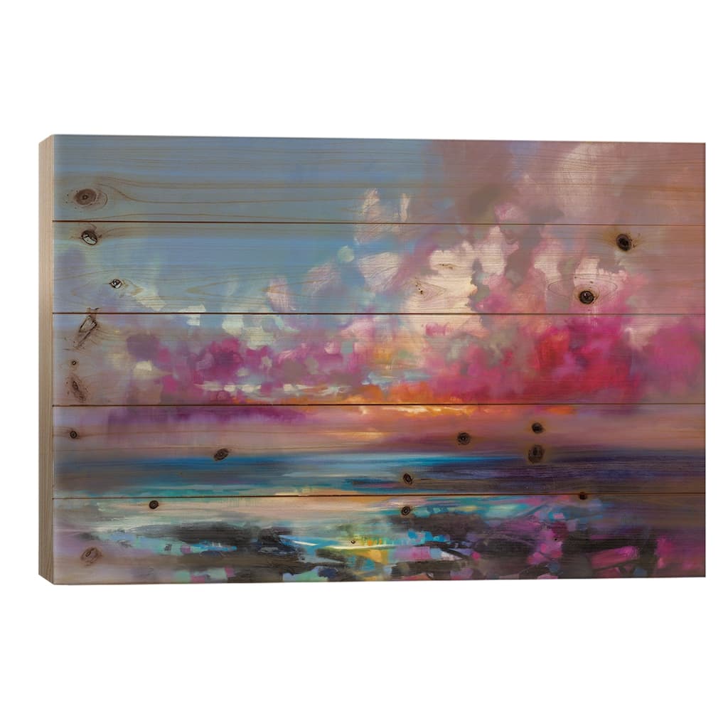 Arran Glow Print On Wood by Scott Naismith - Multi-Color