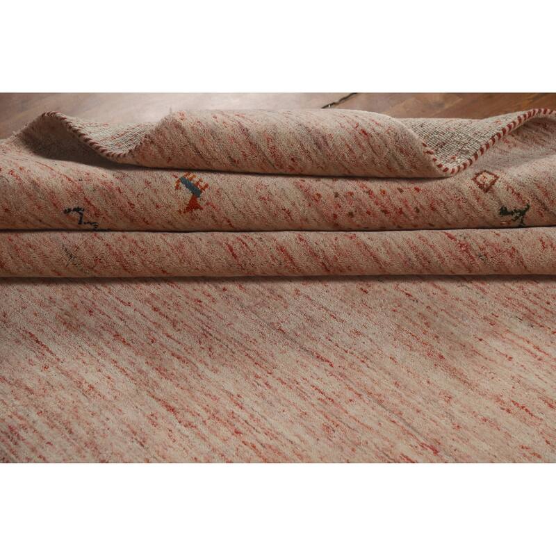 Hand Knotted Oriental 100% Wool Carpet Tribal Animal Pictorial Multi-Colored Gabbeh Area Rug - 11' 5'' X 8' 8''