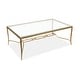preview thumbnail 2 of 8, Magnussen Home Lorena Burnished Brass Rectangular Cocktail Table - 50''W x 30''D x 18''H