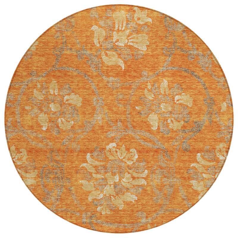 HomeRoots Floral Traditional Rectangle Outdoor Rug
