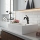preview thumbnail 18 of 28, Kraus 3-in-1 Set White Square Ceramic Vessel Sink Arlo Faucet w/ Drain