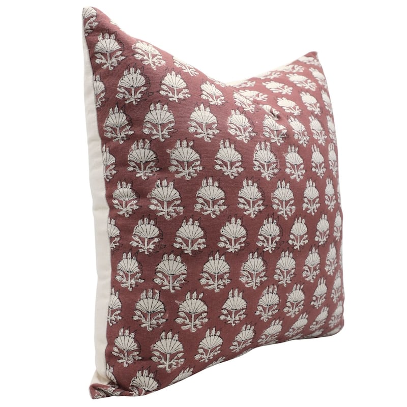 Fabdivine Floral Block print pillow Cover