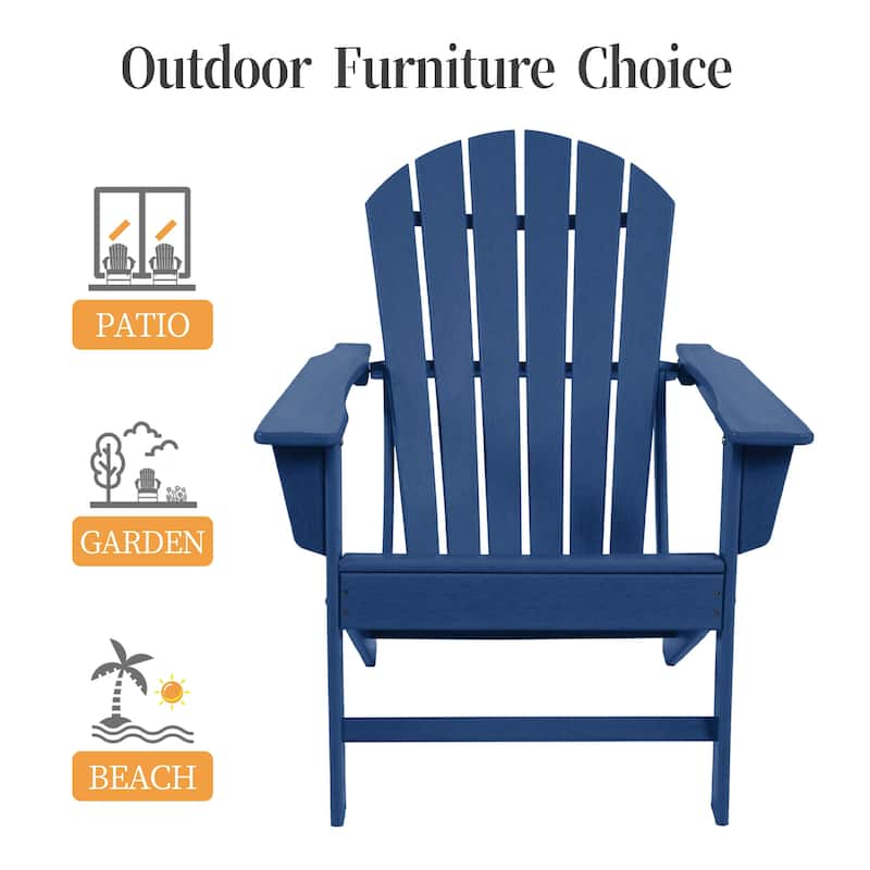 Outdoor Classic Recycled Plastic Adirondack Chair,set of 4 - N/A