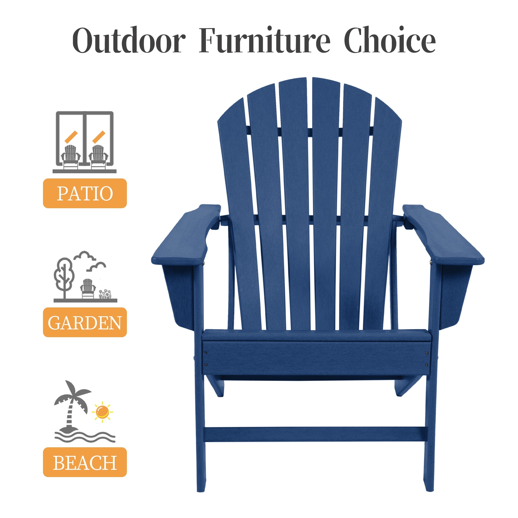 Plastic adirondack chairs hotsell navy