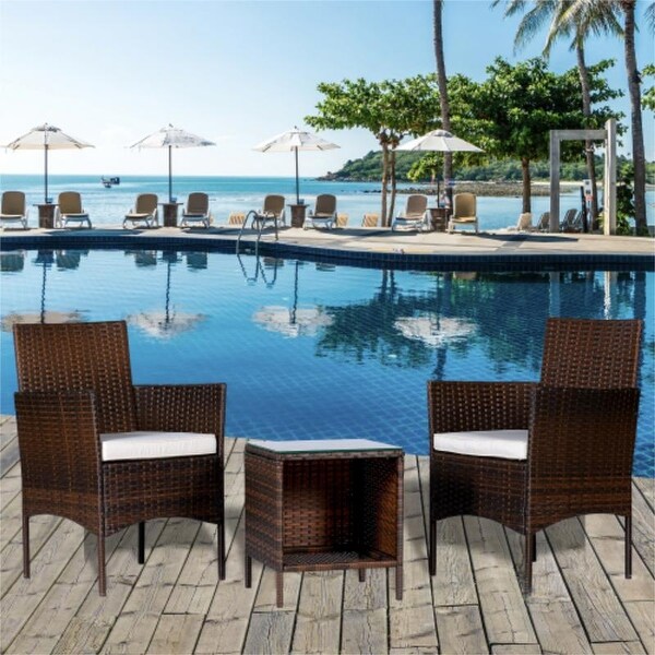 Patio set best sale with cushion storage