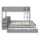 preview thumbnail 13 of 18, Full-over-Full Bunk Bed with Twin size Trundle,Storage and Desk,Space-Efficient Multifunctional Loft Bunk Bed with Storage