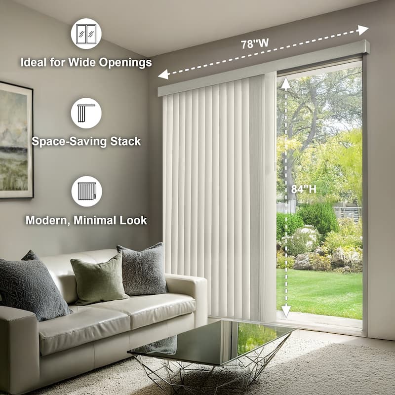 Cordless Vertical Blinds Oxford Alabaster