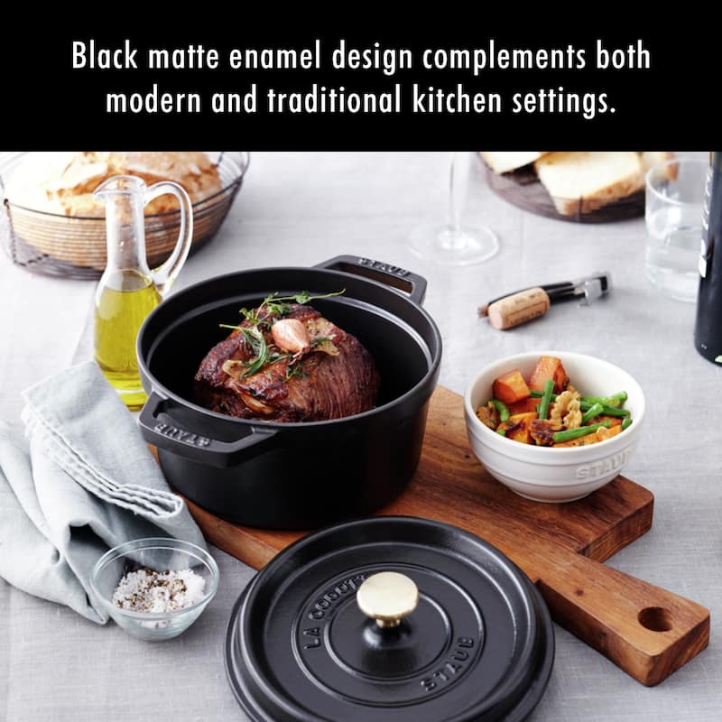 STAUB Cast Iron 5.5-qt Round Cocotte
