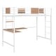 preview thumbnail 17 of 24, Multiple Functions Design Loft Bed with Guardrail, one Shelf and Built-in Desk, Twin Size