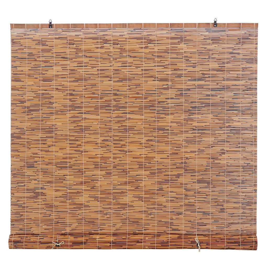 Light-Filtering Cord-Free Bamboo Reed Blinds Manual Roll-Up Shades