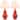 SAFAVIEH Lighting 27-inch Cybil Double Gourd Orange Table Lamp (Set of 2) - 14"x14"x26"