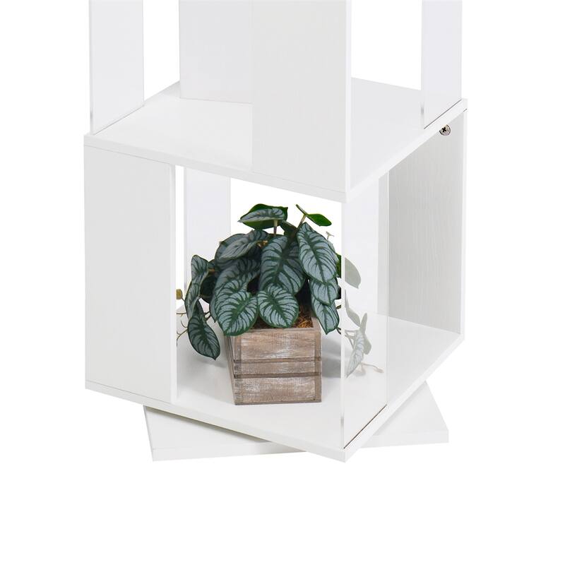 6Tier Rotating Bookshelf,Floor Rack Simple Bookcase,Creative Bookshelf